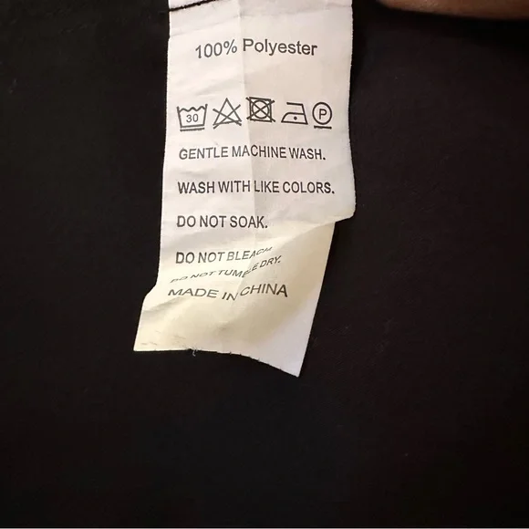 Black Bow Front Peplum Top – Size Medium - Picture 5 of 5